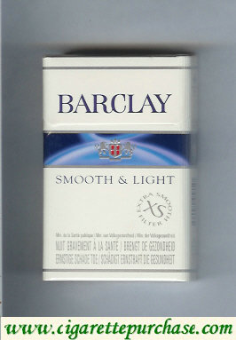 Barclay Smooth and Light cigarettes